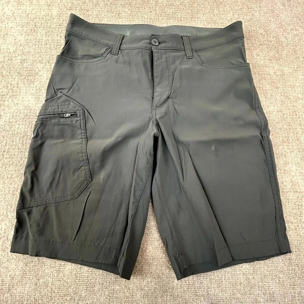 Eddie Bauer Rainier Tech Shorts Mens 32‎ Black Hybrid Chino Performance Stretch